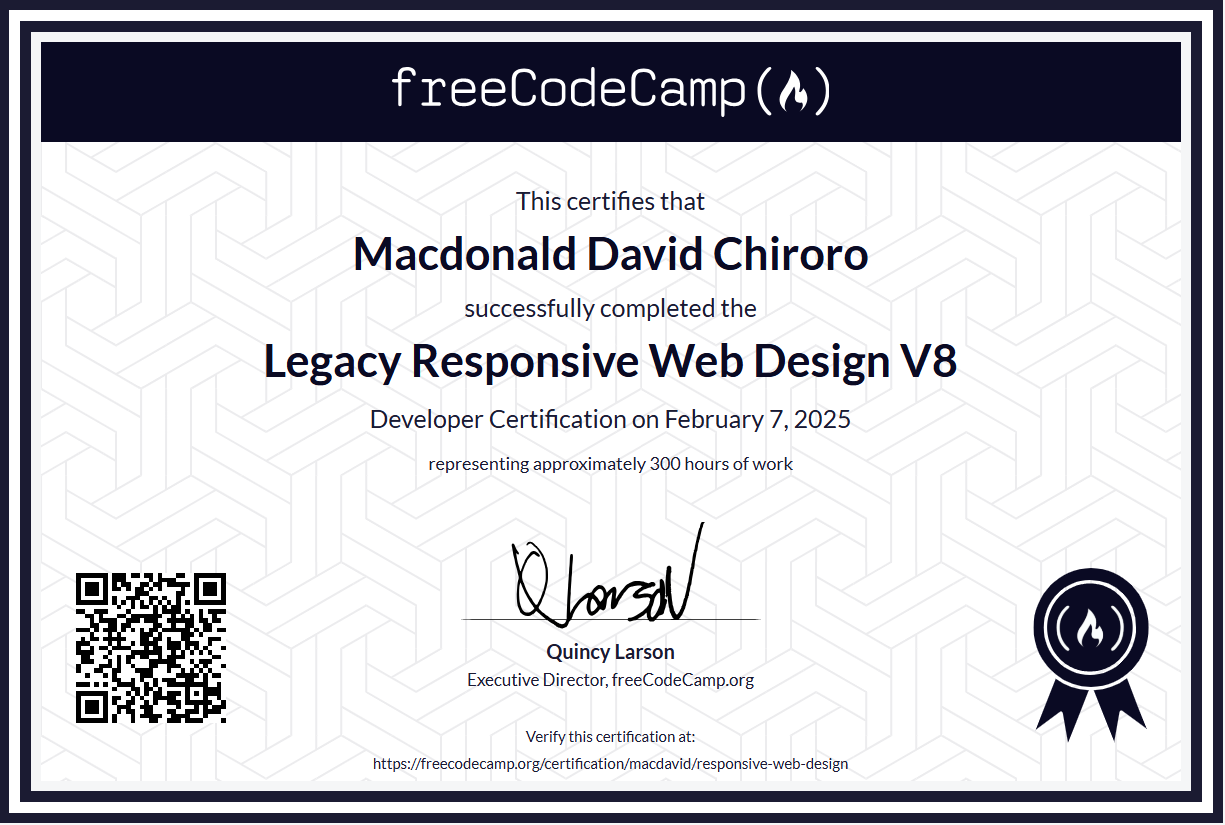 Responsive Web Design Certificate